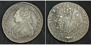 1 Ecu Kingdom of France (843-1791) Silber Ludwig XVI (1754 - 1793)