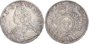 1 Ecu Kingdom of France (843-1791) Silber Ludwig XV (1710-1774)