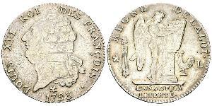 1 Ecu Kingdom of France (843-1791) Silber Ludwig XVI (1754 - 1793)