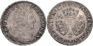 1 Ecu Kingdom of France (843-1791) Silber Ludwig XIV (1638-1715)