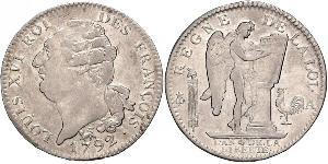 1 Ecu Kingdom of France (843-1791) Silber Ludwig XVI (1754 - 1793)