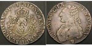 1 Ecu Kingdom of France (843-1791) Silber Ludwig XVI (1754 - 1793)