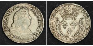 1 Ecu Kingdom of France (843-1791) Silber Ludwig XIV (1638-1715)