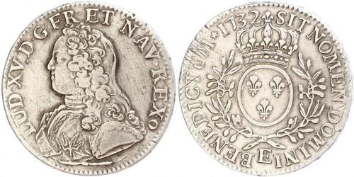 1 Ecu Kingdom of France (843-1791) Silber Ludwig XV (1710-1774)