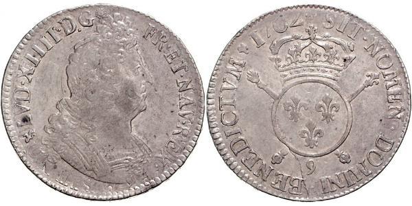 1 Ecu Kingdom of France (843-1791) Silber Ludwig XIV (1638-1715)