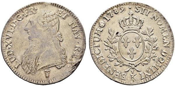 1 Ecu Kingdom of France (843-1791) Silber Ludwig XVI (1754 - 1793)