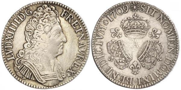 1 Ecu Kingdom of France (843-1791) Silber Ludwig XIV (1638-1715)