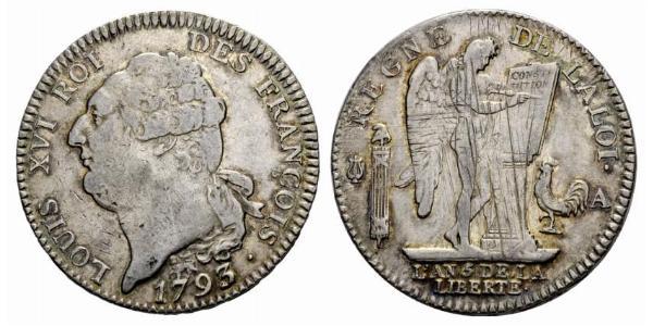 1 Ecu Kingdom of France (843-1791) Silber Ludwig XVI (1754 - 1793)