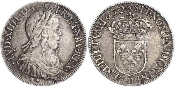 1 Ecu France Silver Louis XIV (1638-1715)