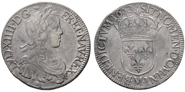 1 Ecu France Silver Louis XIV (1638-1715)
