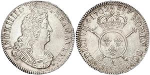 1 Ecu Kingdom of France (843-1791) Silver Louis XIV (1638-1715)