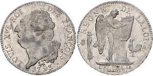 1 Ecu Kingdom of France (843-1791) Silver Louis XVI of France (1754 - 1793)