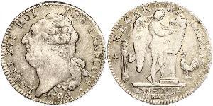 1 Ecu Kingdom of France (843-1791) Silver Louis XVI of France (1754 - 1793)