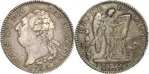 1 Ecu Kingdom of France (843-1791) Silver Louis XVI of France (1754 - 1793)