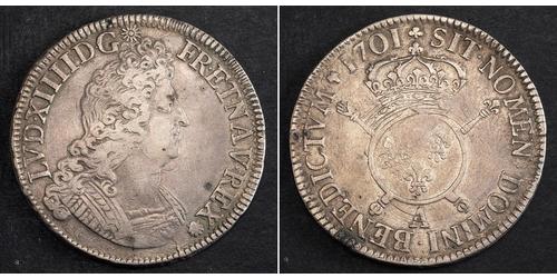 1 Ecu Kingdom of France (843-1791) Silver Louis XIV (1638-1715)