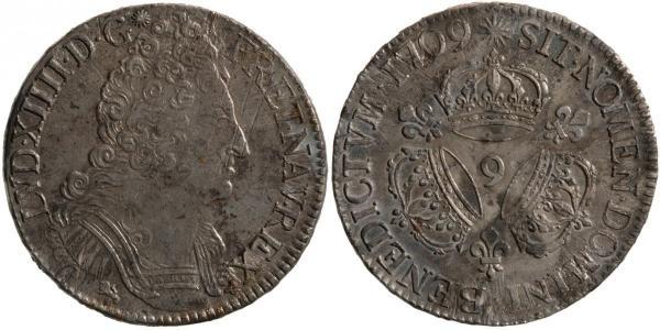 1 Ecu Kingdom of France (843-1791) Silver Louis XIV (1638-1715)