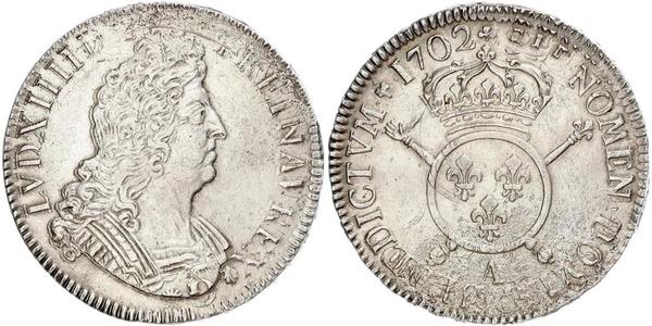 1 Ecu Kingdom of France (843-1791) Silver Louis XIV (1638-1715)