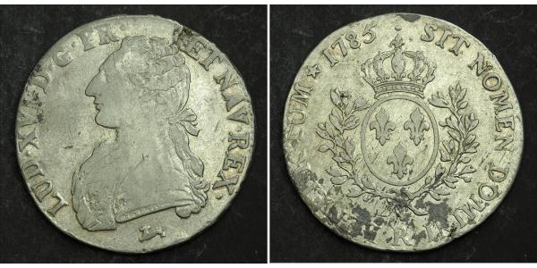 1 Ecu Kingdom of France (843-1791) Silver Louis XVI of France (1754 - 1793)