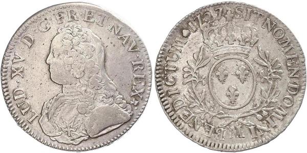 1 Ecu Kingdom of France (843-1791) Silver Louis XV of France(1710-1774)