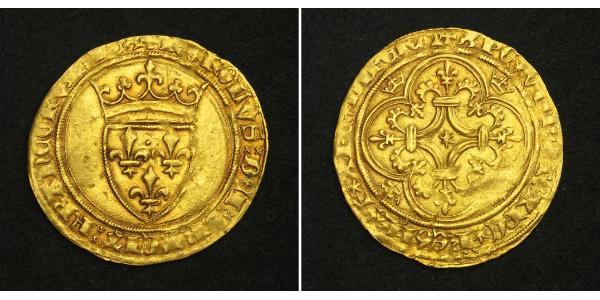 1 Ecu 中世纪的法国 金 查理六世 (法兰西)(1368-1422)