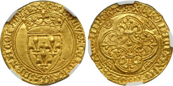 1 Ecu 中世纪的法国 金 查理六世 (法兰西)(1368-1422)