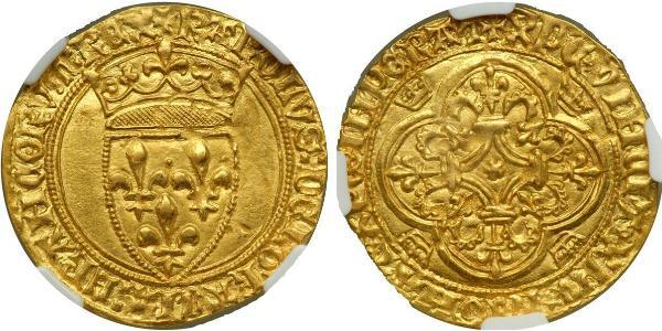 1 Ecu 中世纪的法国 金 查理六世 (法兰西)(1368-1422)