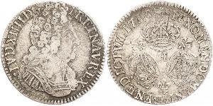 1 Ecu 中世纪的法国 銀 路易十四 (1638-1715)