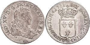 1 Ecu 中世纪的法国 銀 路易十五 (1710 - 1774)