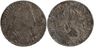 1 Ecu 中世纪的法国 銀 路易十四 (1638-1715)