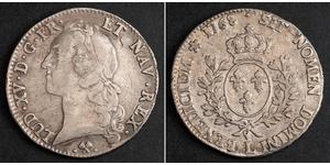 1 Ecu 中世纪的法国 銀 路易十五 (1710 - 1774)