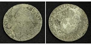1 Ecu 中世纪的法国 銀 路易十六 (1754 - 1793)