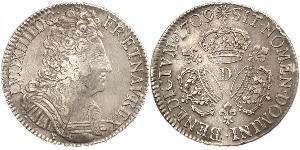 1 Ecu 中世纪的法国 銀 路易十四 (1638-1715)