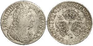 1 Ecu 中世纪的法国 銀 路易十四 (1638-1715)