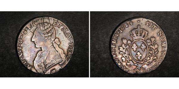 1 Ecu 中世纪的法国 銀 路易十六 (1754 - 1793)