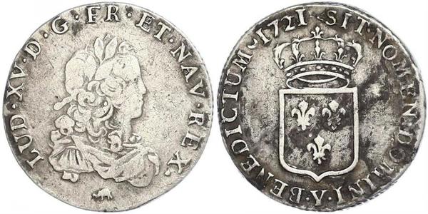 1 Ecu 中世纪的法国 銀 路易十五 (1710 - 1774)