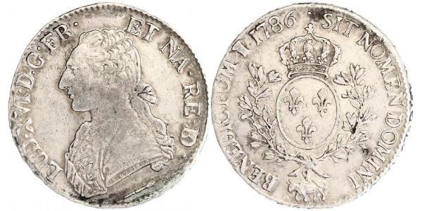 1 Ecu 中世纪的法国 銀 路易十六 (1754 - 1793)