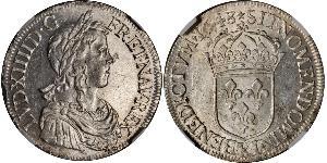 1 Ecu 法国 銀 路易十四 (1638-1715)