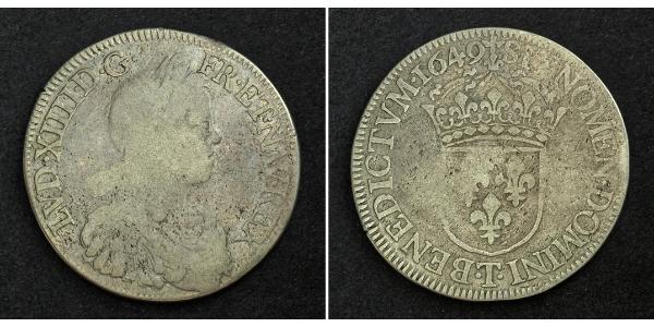 1 Ecu 法国 銀 路易十四 (1638-1715)