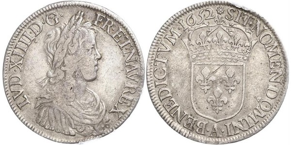 1 Ecu 法国 銀 路易十四 (1638-1715)