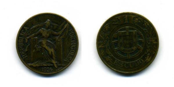 1 Escudo Primera República Portuguesa (1910 - 1926) Aluminio/Bronce 