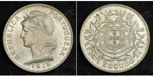 1 Escudo Prima repubblica portoghese (1910 - 1926) Argento 