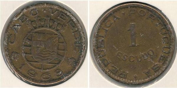 1 Escudo Portugal / Cape Verde (1456 - 1975) Bronce 