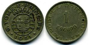 1 Escudo Santo Tomé y Príncipe (1469 - 1975) Cobre/Zinc 