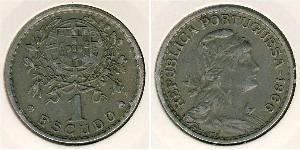 1 Escudo Second Portuguese Republic (1933 - 1974) Copper/Nickel 