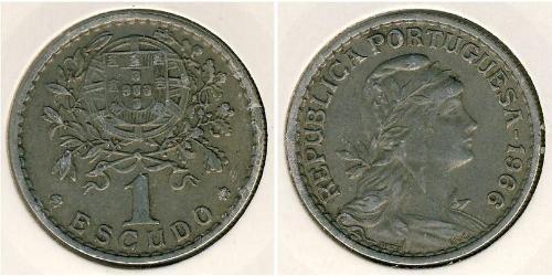 1 Escudo Second Portuguese Republic (1933 - 1974) Copper/Nickel 