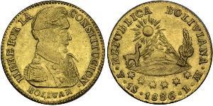 1 Escudo Bolivien (1825 - ) Gold Simon Bolivar (1783 - 1830)