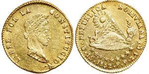 1 Escudo Bolivien (1825 - ) Gold Simon Bolivar (1783 - 1830)