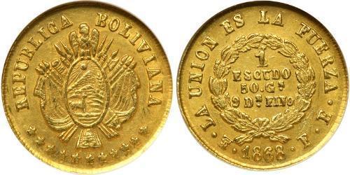 1 Escudo Bolivien (1825 - ) Gold 