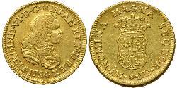 1 Escudo Peru Gold Ferdinand VI of Spain (1713-1759)