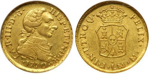 1 Escudo Peru Gold Charles III of Spain (1716 -1788)